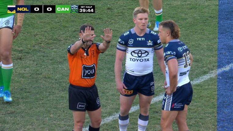 Kick-off hit leads to sin bin