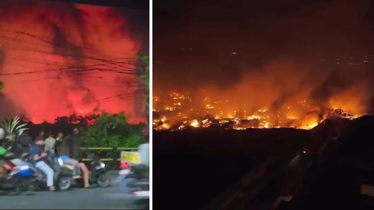 Bali fire: Second major fire in Bali within 24 hours after rubbish tip erupts into flames