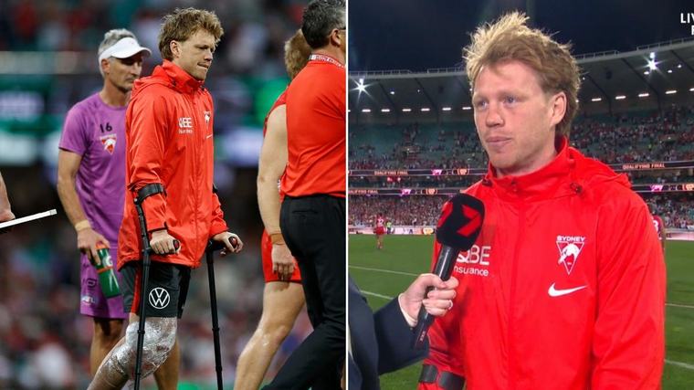 Swans captain Callum Mills speaks after ‘unfair’ knee injury in AFL finals win: ‘It is what it is’