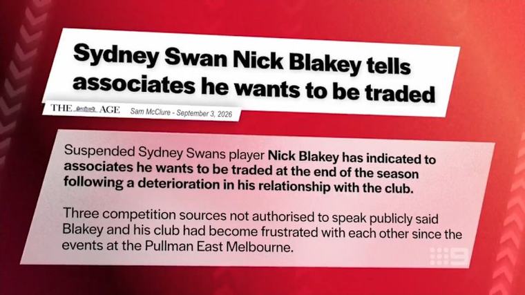 Blakey 'done' at Swans as rivals circle