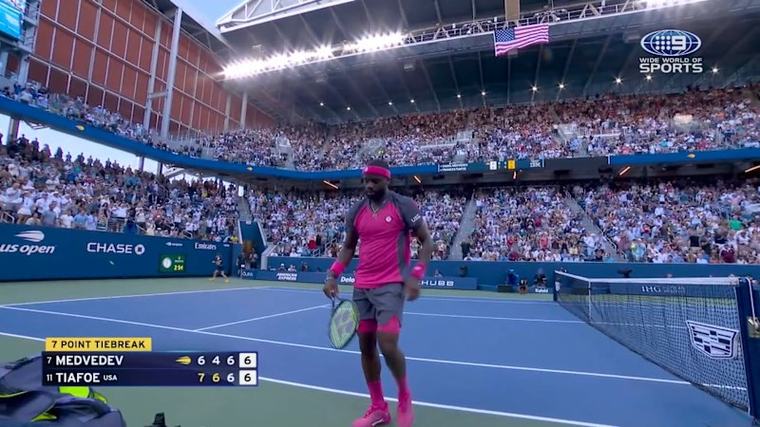Tiafoe saves set point in wild rally