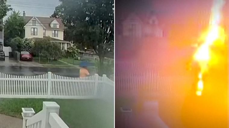New York man survives ‘one-in-a-million’ lightning strike
