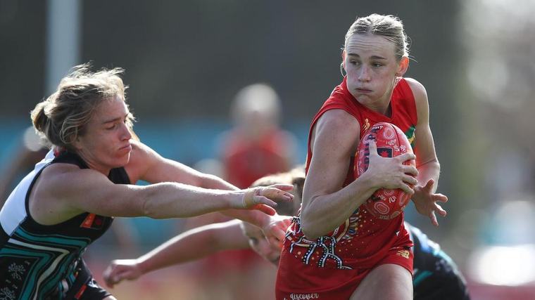 Suns cop spray en route to scrappy AFLW win over Port